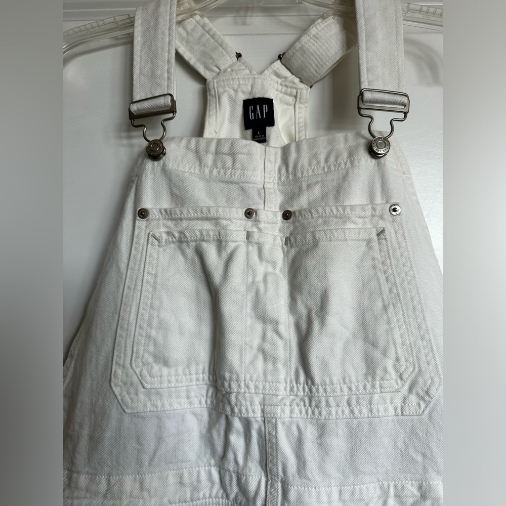 White Denim Overalls